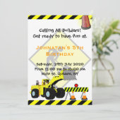 Bouw van graafmachines Vervroegde dag Kaart (Staand voorkant)