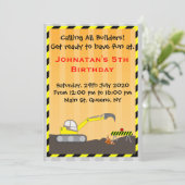 Bouw van graafmachines Vervroegde dag Kaart (Staand voorkant)