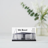 Bouw van grote industriële staalconstructies visitekaartje (Staand voorkant)