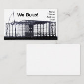 Bouw van grote industriële staalconstructies visitekaartje (Voorkant / Achterkant)