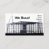 Bouw van grote industriële staalconstructies visitekaartje (Voorkant)