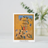 Bouw van het fort door Kamal Ud-Din Behzad Briefkaart (Staand voorkant)