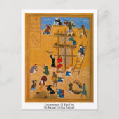 Bouw van het fort door Kamal Ud-Din Behzad Briefkaart (Voorkant)