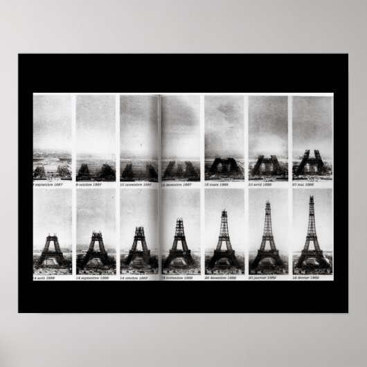 Bouw van het Poster van de Eiffeltoren (Voorkant)