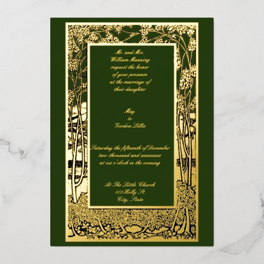 Bouw van  kunst en ambachtelijke boomvloten Band B Folie Uitnodiging (Voorkant)