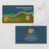 Bouw van landschapsrasterlijnen visitekaartje (Voorkant / Achterkant)