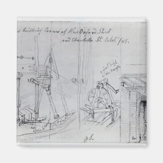 Bouw van nieuwe huizen magneet (Voorkant)