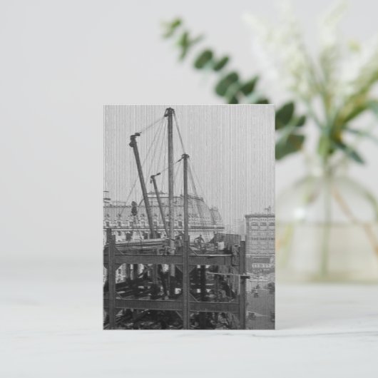 Bouw van One Times Square New York City Briefkaart (Staand voorkant)