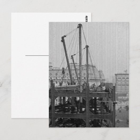 Bouw van One Times Square New York City Briefkaart (Voorkant / Achterkant)