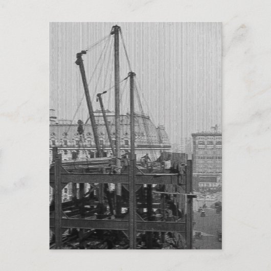 Bouw van One Times Square New York City Briefkaart (Voorkant)