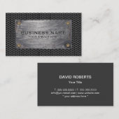 Bouw van onroerend goed Grunge Metal Professional Visitekaartje (Voorkant / Achterkant)