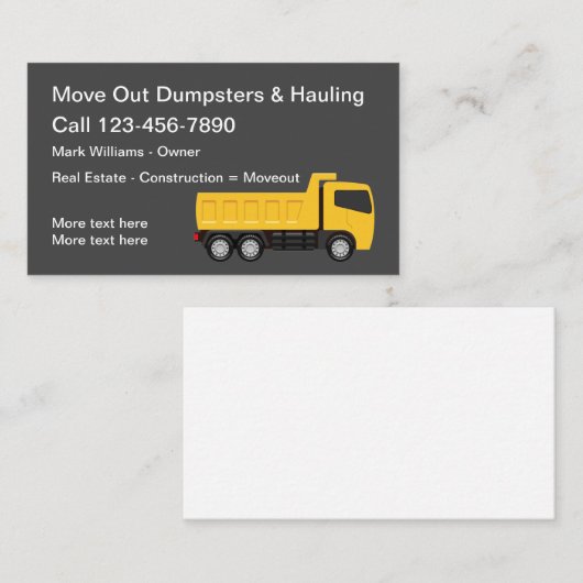 Bouw van onroerend goed voor het verplaatsen en ve visitekaartje (Voorkant / Achterkant)