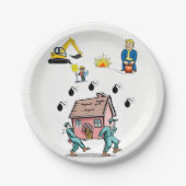 Bouw van papieren borden papieren bordje (Voorkant)