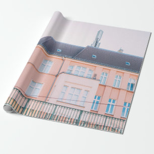 BOUW VAN SINAASAPPEL- EN WITTE CONCRETEN CADEAUPAPIER