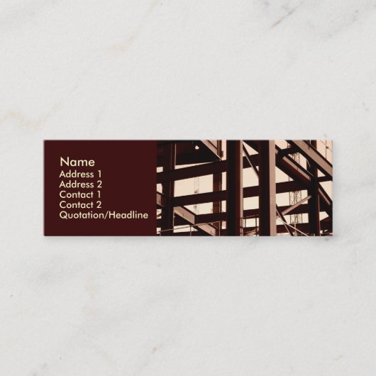 Bouw van staal Lijst Mini Visitekaartje (Voorkant)