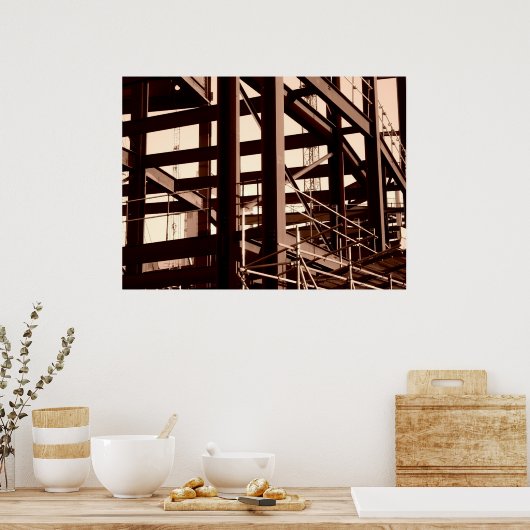 Bouw van staal Lijst Poster (Keuken)