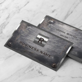 Bouw van staal Monogram metaal omhuld Visitekaartje