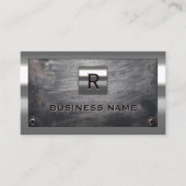 Bouw van staal Monogram metaal omhuld Visitekaartje (Voorkant)