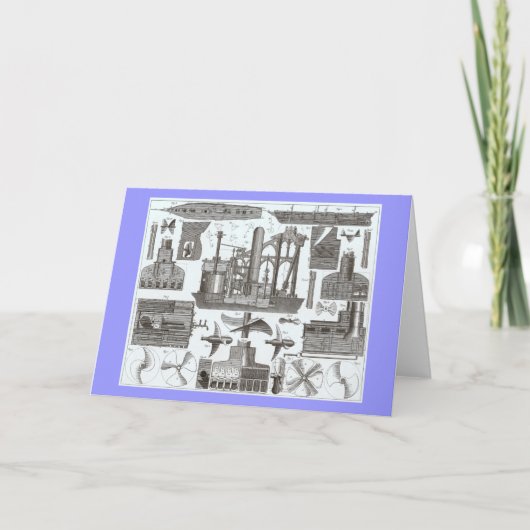  bouw van stoomschepen 1850 kaart (Voorkant)