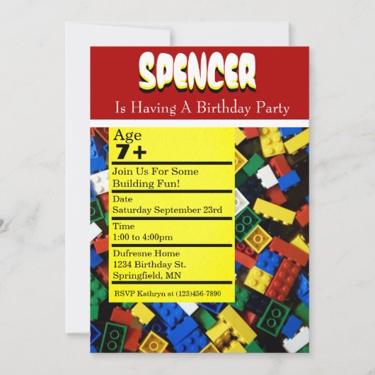 Bouw van uitnodiging voor het indienen van een ver (Voorkant)