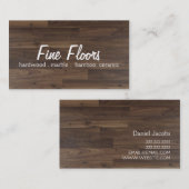 Bouw van vloerbedekking visitekaartje (Voorkant / Achterkant)