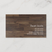 Bouw van vloerbedekking visitekaartje (Achterkant)