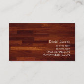 Bouw van vloerbedekking visitekaartje (Achterkant)