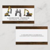 Bouw van voertuigen — Excavator | Bouwer-Logo Visitekaartje (Voorkant / Achterkant)