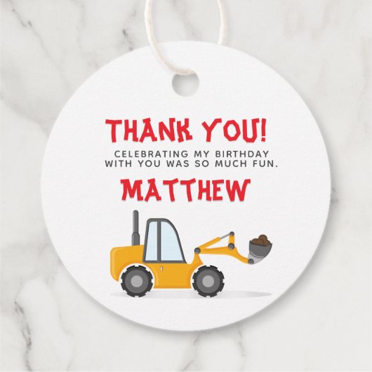 Bouw van vrachtwagen bedankjes labels (Achterkant)