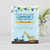 Bouw van vrachtwagen en trekkers kaart (Staand voorkant)