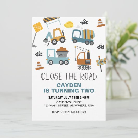 Bouw van vrachtwagen kaart (Staand voorkant)