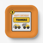 Bouw van vrachtwagen papieren bordje (Voorkant)