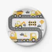 Bouw van vrachtwagen papieren bordje (Voorkant)