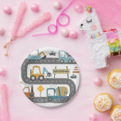 Bouw van vrachtwagen papieren bordje (Feest)