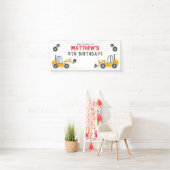Bouw van vrachtwagen  spandoek (Insitu)