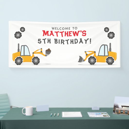 Bouw van vrachtwagen  spandoek (Beurs)