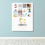 Bouw van vrachtwagens Baby Eerste jaar Foto collag Canvas Afdruk (Insitu (Houten vloer))