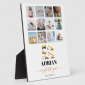 Bouw van vrachtwagens Baby Eerste jaar Foto collag Fotoplaat (Zijkant)