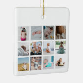 Bouw van vrachtwagens Baby Eerste jaar Foto collag Keramisch Ornament (Rechts)