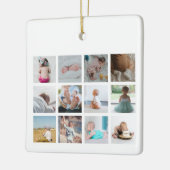 Bouw van vrachtwagens Baby Eerste jaar Foto collag Keramisch Ornament (Links)