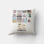 Bouw van vrachtwagens Baby Eerste jaar Foto collag Kussen (Achterkant)
