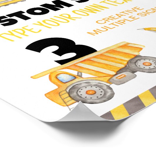 Bouw van vrachtwagens - batentafel poster (Hoek)