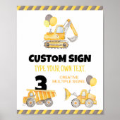 Bouw van vrachtwagens - batentafel poster (Voorkant)