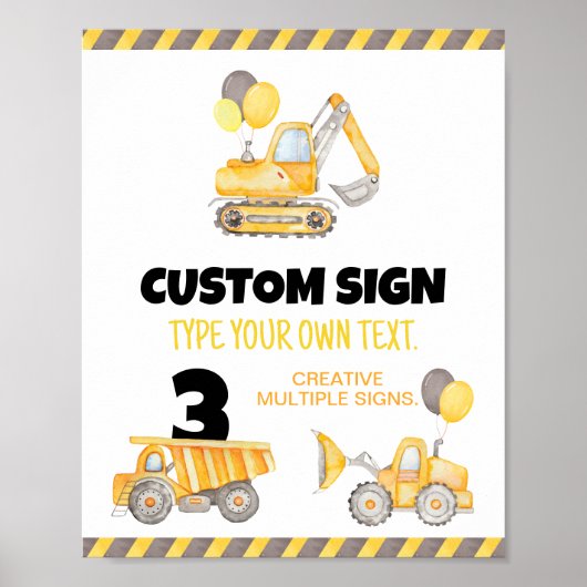 Bouw van vrachtwagens - batentafel poster (Voorkant)