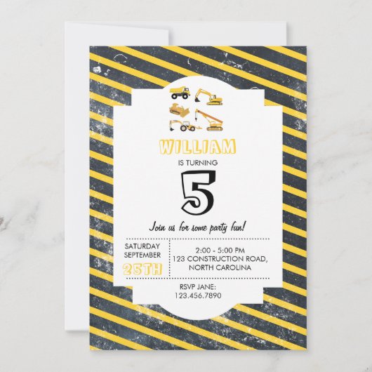 Bouw van vrachtwagens Birthday Kaart (Voorkant)