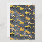 Bouw van vrachtwagens Birthday Kaart (Achterkant)