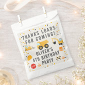 Bouw van vrachtwagens Birthday Party Bedankzakje (Geknipt)