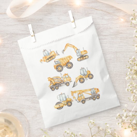 Bouw van vrachtwagens Birthday Party Bedankzakje (Geknipt)