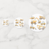 Bouw van vrachtwagens Birthday Party Confetti (Achterkanten)