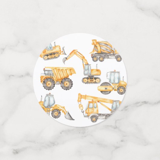 Bouw van vrachtwagens Birthday Party Confetti (Kleine voorkant)